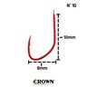 Anzol Crown AJI Red Sem Furo (Chapinha) | Cartela com 10 Un. Anzol Crown AJI Red Sem Furo (Chapinha) | Cartela com 10 Un.