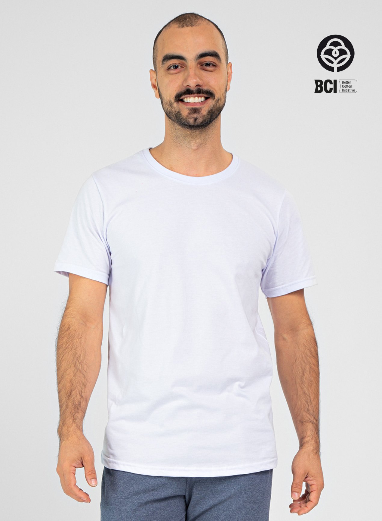 camiseta lisa algodao masculina premium branca