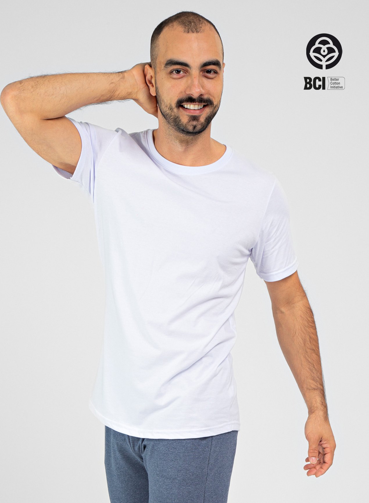 Camiseta Masculina Algodão Premium - Branca