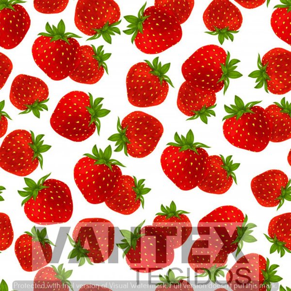 Oxford Estampado - Vaca e Frutas Fundo Xadrez Vermelho - 1,50m de