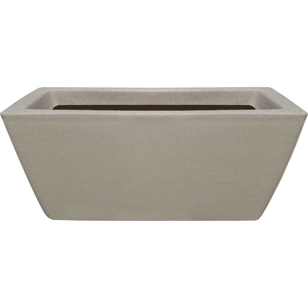 Vaso Per Tomba In Granito Vero - Designgrab Modello Vanga - 25x12 Cm Con Inserto Plastica