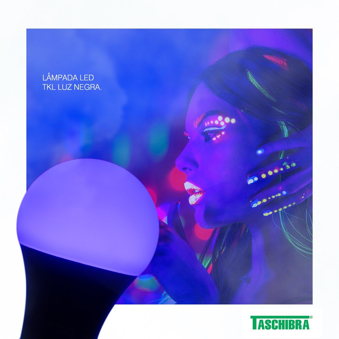 Lâmpada Led Tkl Luz Negra 7w Taschibra 9658