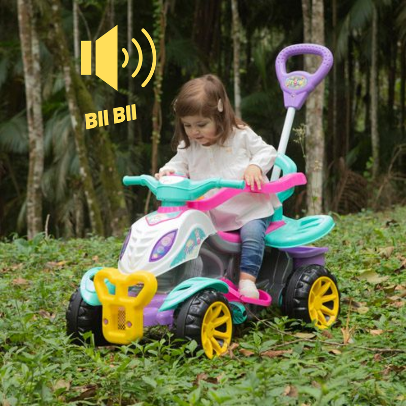 Carrinho Infantil Passeio e Pedal Triciclo 2 em 1 - Play Trike - Maral -  Rosa