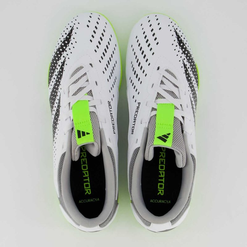 Chuteira Adidas Predator Accuracy.4 In Sal Unissex Branco Verde