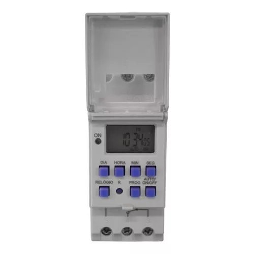 Temporizador Timer Digital Fixação Trilho Din 220v Exatron
