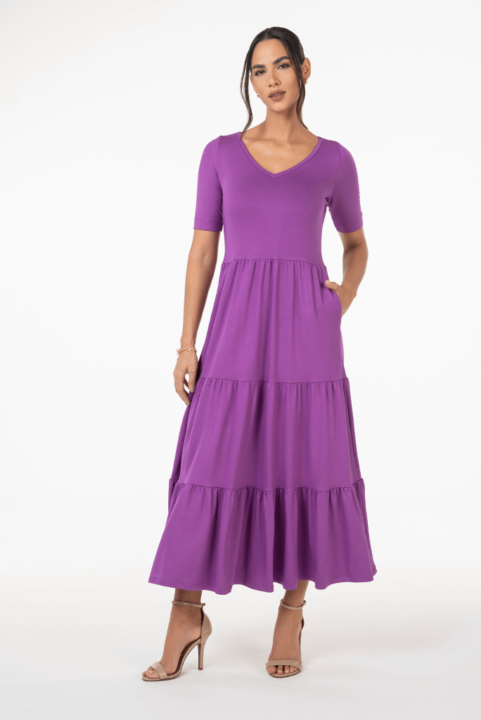 01 vestido violeta moletinho com recortes franzidos via tolentino