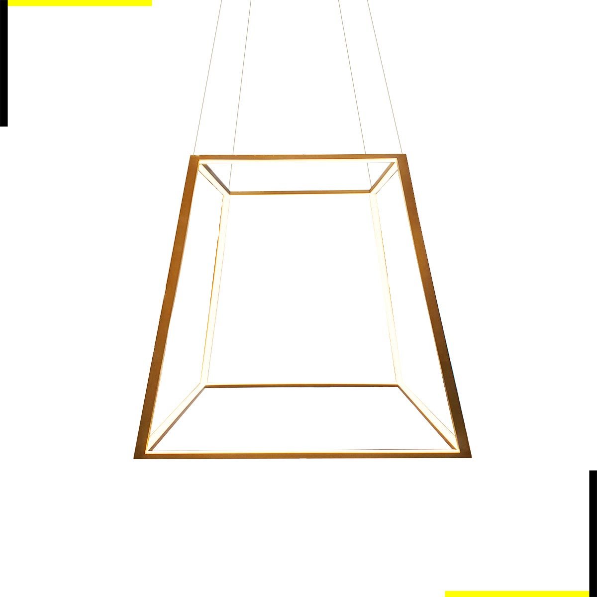 Luminária Pendente Lucca Trapézio LED 85W 2700K 50x50cm Bivolt StarLux