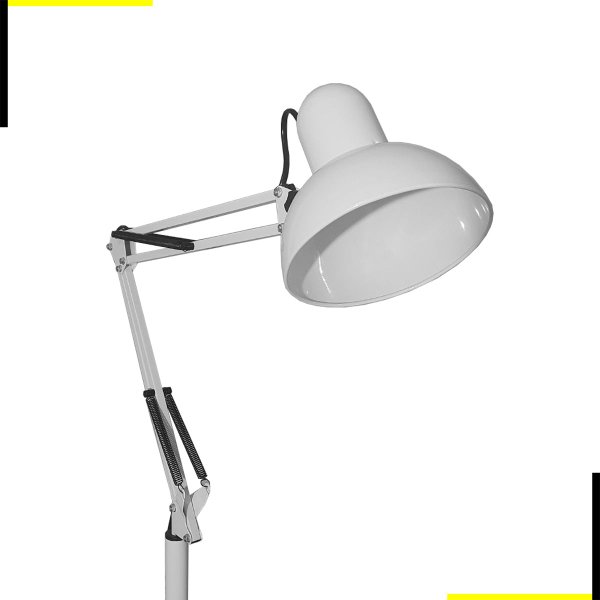 Luminária de Chão Pixar Metal Articulada 1E27 ADN+ Branco