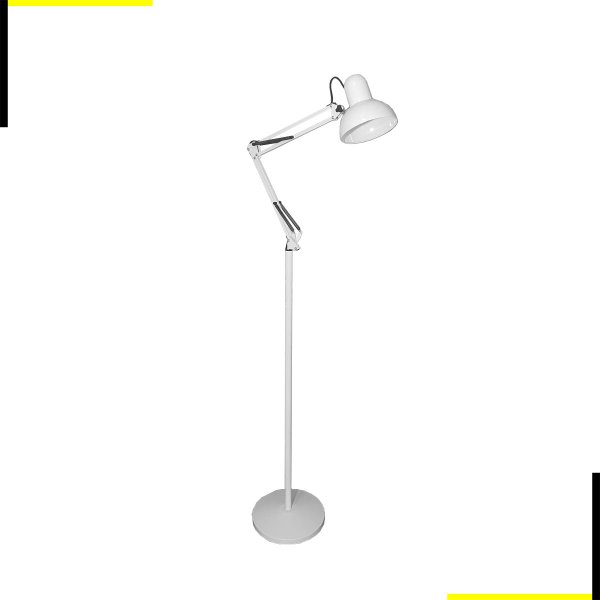 Luminária de Chão Pixar Metal Articulada 1E27 ADN+ Branco