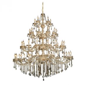 LUSTRE MARIA THEREZA 50 BRAÇOS Ø168X180CM CRIS, VID E METAL CHAMP E DOU ...