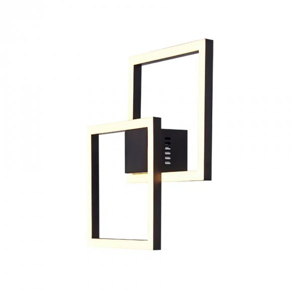 ARANDELA LED TEC 3000K 45W BIVOLT 41X41X4CM ALUMÍNIO E SILICONE PRETO ...