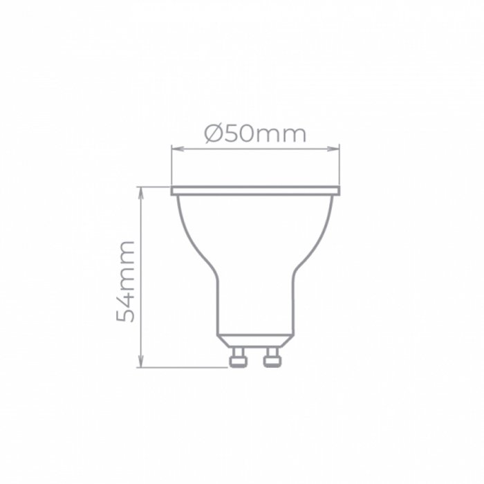 10 Lampadine GU10 LED Dicroica ECO - Luce Bianca Calda 3000K - 540 Lumen - Confezione Multipla