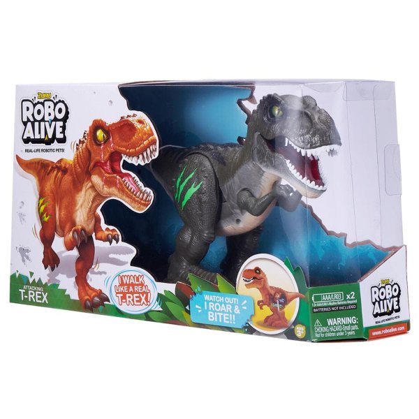 Robo Alive Attacking T-Rex Series 2 Dinosaur Toy by ZURU 