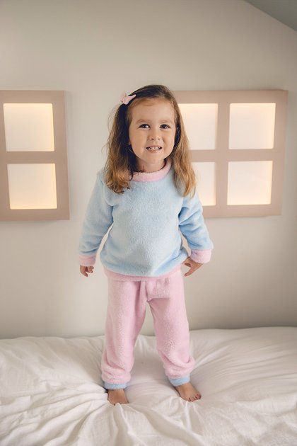 Conjunto Bebê Fleece Rosa Colorido Feminino Sereia - Diploo Kids - Roupa  Infantil de Bebê, Menino e Menina